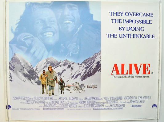 Alive  Original British Quad Poster - Film Poster - Movie Poster