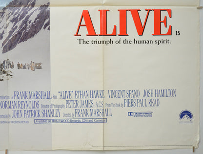 ALIVE (Bottom Right) Cinema Quad Movie Poster 