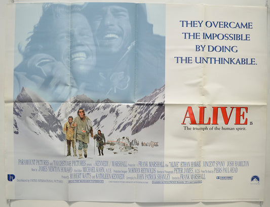 Alive Original Quad Poster - Film Poster - Movie Poster  