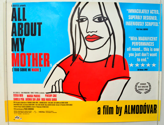 All About My Mother   (a.k.a. Todo sobre mi madre) Original British Quad Poster - Film Poster - Movie Poster