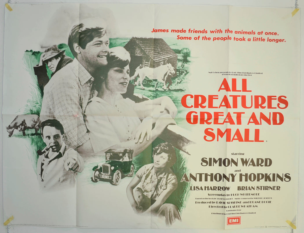 All Creatures Great And Small  Original British Quad Poster - Film Poster - Movie Poster 