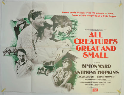 All Creatures Great And Small  Original British Quad Poster - Film Poster - Movie Poster 