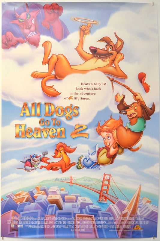 All Dogs Go To Heaven 2 Original One Sheet Poster - Film Poster - Movie Poster