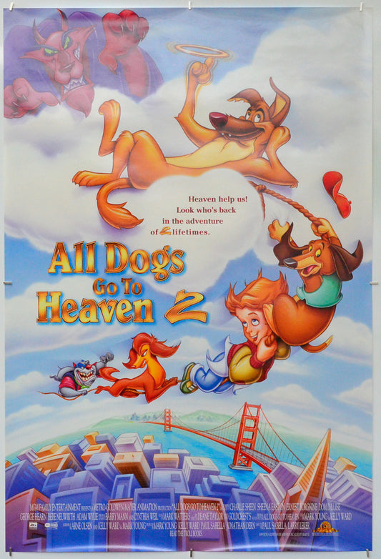 All Dogs Go To Heaven 2 - Original One Sheet Poster - Film Poster - Movie Poster 