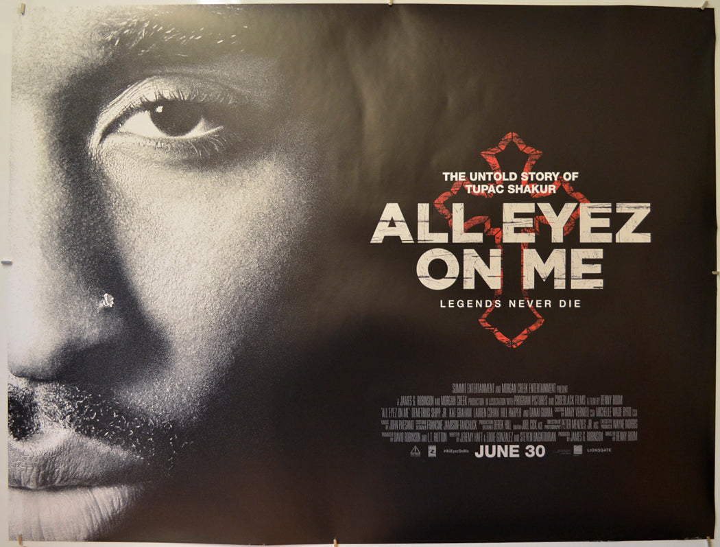 All Eyez On Me Original Quad Poster - Film Poster - Movie Poster