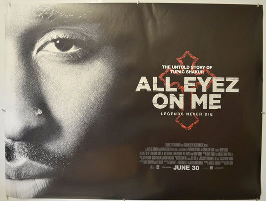 All Eyez On Me Original Quad Poster - Film Poster - Movie Poster