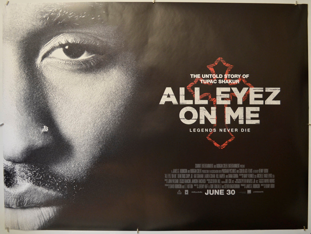 All Eyez On Me Original Quad Poster - Film Poster - Movie Poster