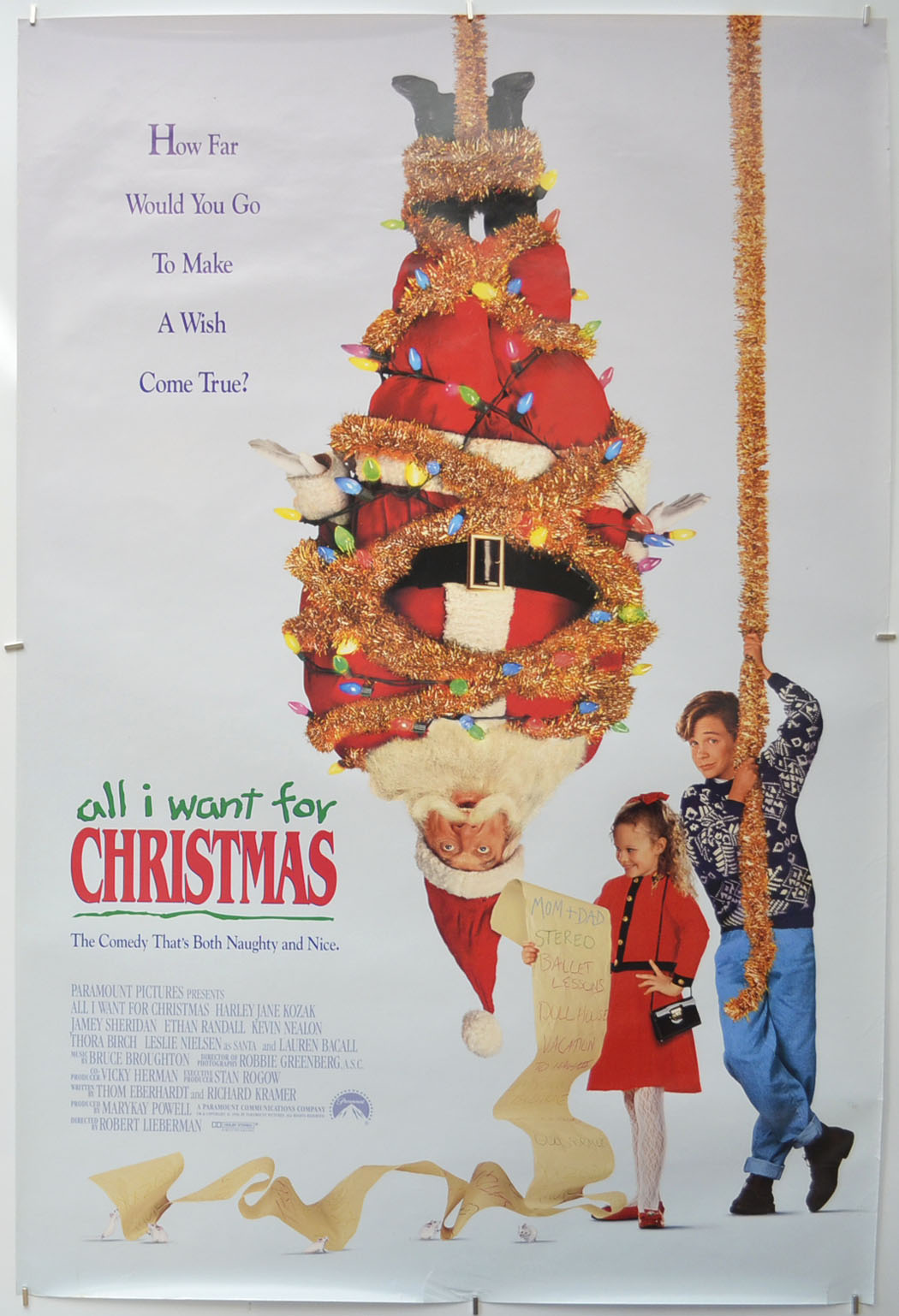 All I Want For Christmas  Original One Sheet Poster - Film Poster - Movie Poster