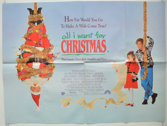 All I Want For Christmas Original Quad Poster - Film Poster - Movie Poster  