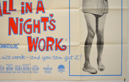 ALL IN A NIGHT’S WORK (Bottom Right) Cinema Quad Movie Poster 