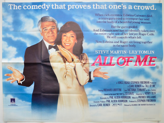 All Of Me  Original British Quad Poster - Film Poster - Movie Poster 