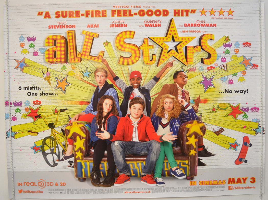 All Stars  Original Quad Poster - Film Poster - Movie Poster 