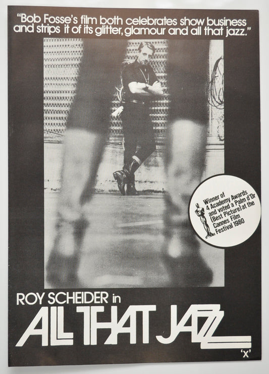 All That Jazz Original Cinema Exhibitors Press Synopsis / Credits Booklet (UK)