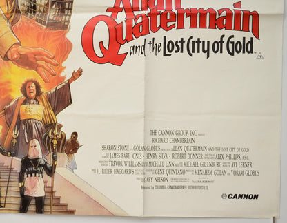 ALLAN QUATERMAIN AND THE LOST CITY OF GOLD (Bottom Right) Cinema Quad Movie Poster 