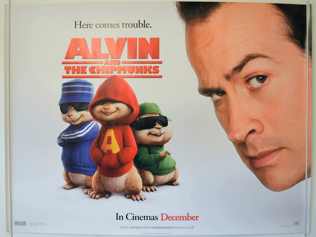 Alvin And The Chipmunks  (Teaser / Advance Version)  Original Quad Poster - Film Poster - Movie Poster 