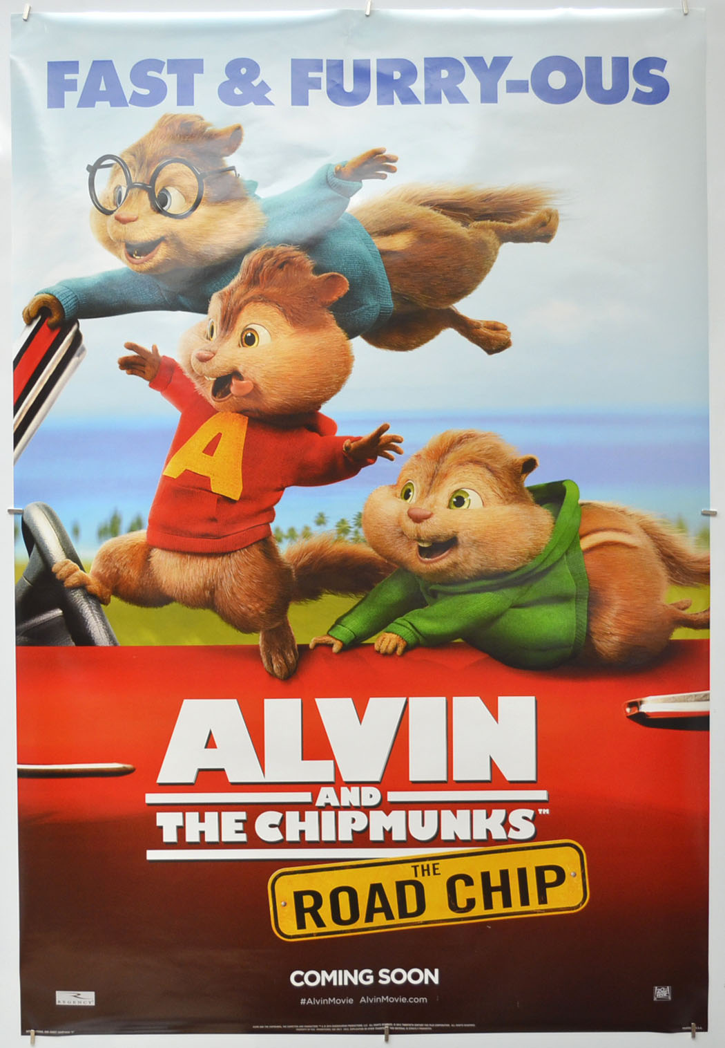 Alvin And The Chipmunks: The Road Chip (Teaser / Advance Version) Original One Sheet Poster - Film Poster - Movie Poster