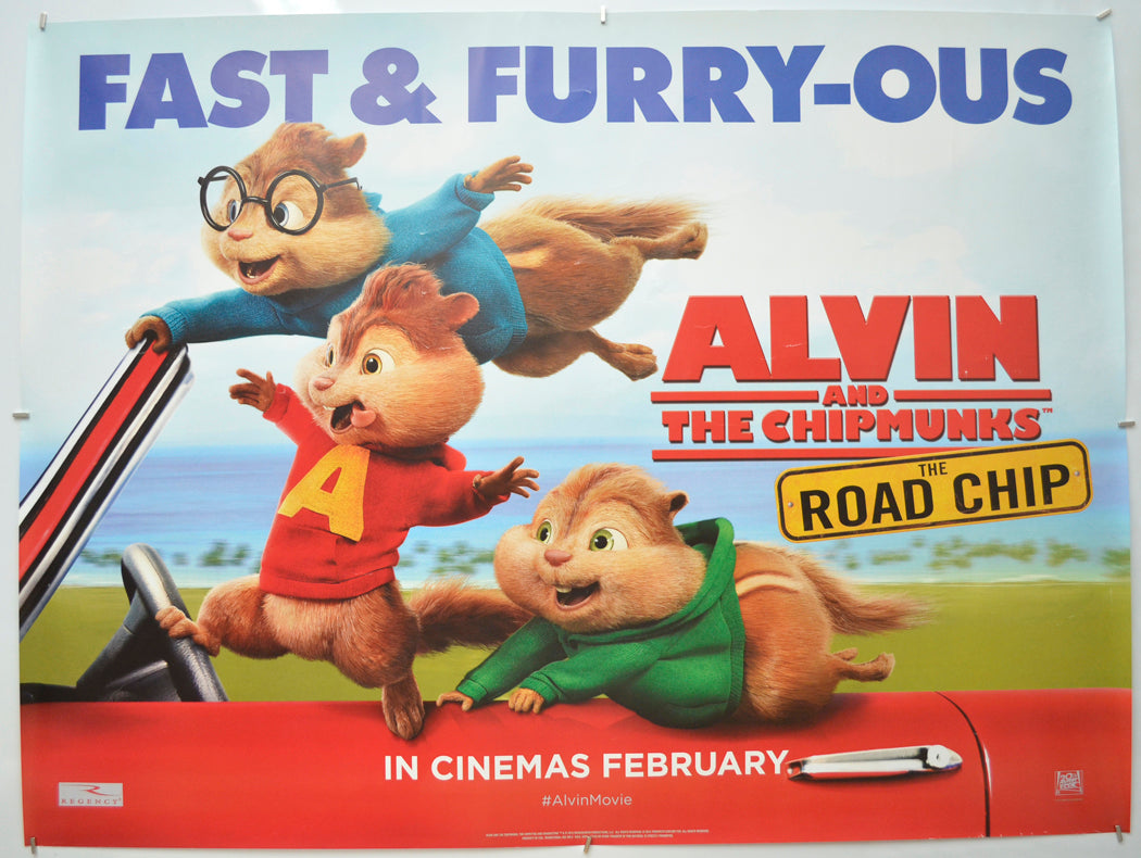 Alvin And The Chipmunks: The Road Chip (Teaser / Advance Version) Original Quad Poster - Film Poster - Movie Poster