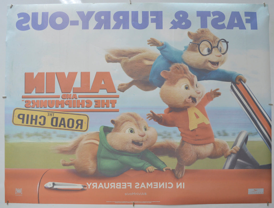 ALVIN AND THE CHIPMUNKS: THE ROAD CHIP (Back) Cinema Quad Movie Poster 