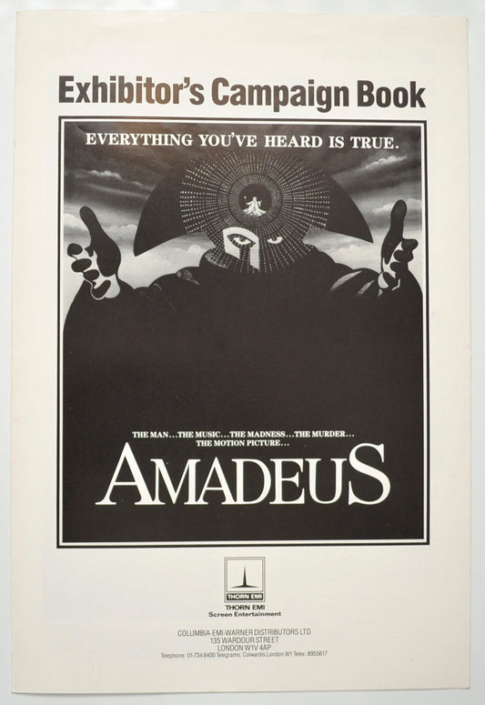 Amadeus Original 6 Page Cinema Exhibitors Campaign Pressbook (UK)