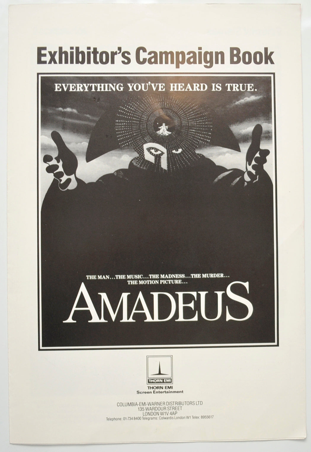 Amadeus Original 6 Page Cinema Exhibitors Campaign Pressbook (UK)