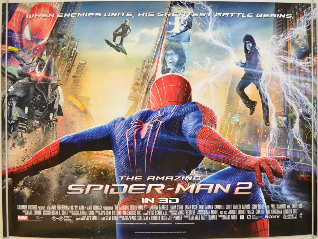 The Amazing Spider-Man 2  Original Quad Poster - Film Poster - Movie Poster 