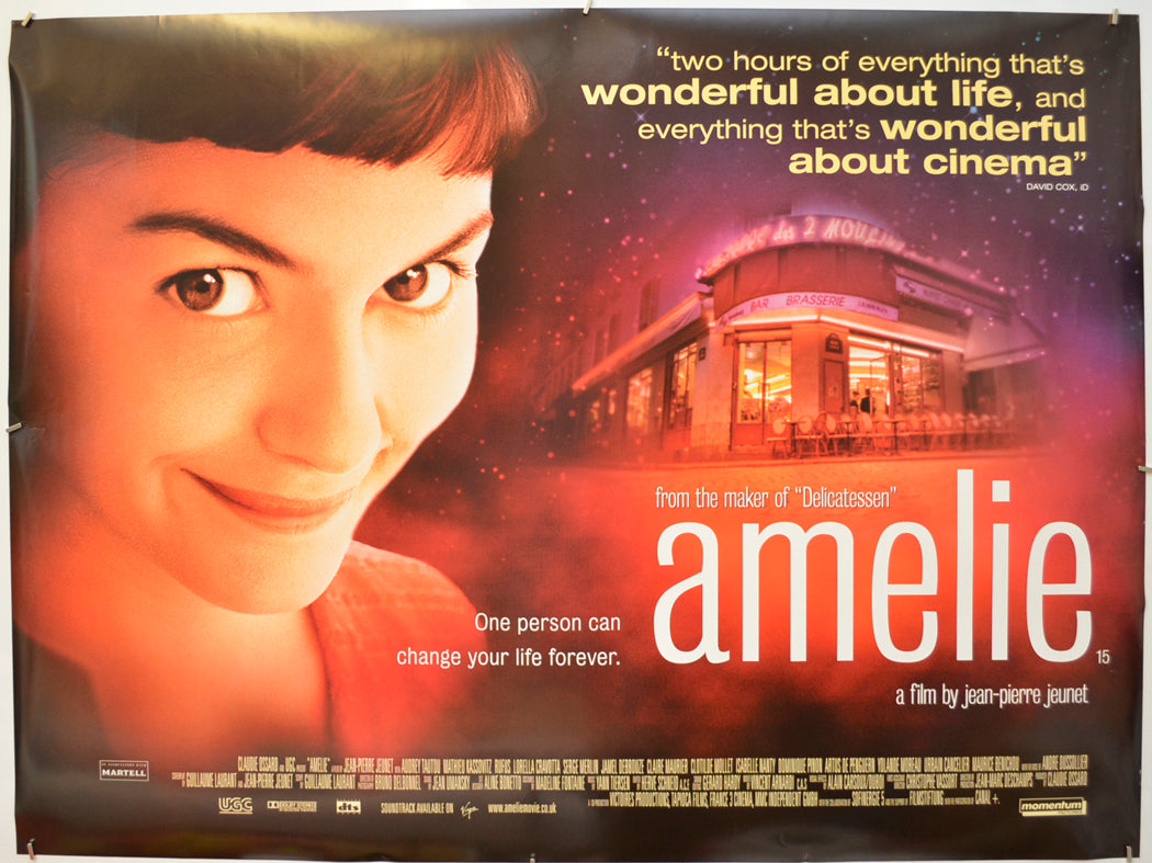 Amelie  (a.k.a. Le fabuleux destin d'Amélie Poulain) Original Quad Poster - Film Poster - Movie Poster  