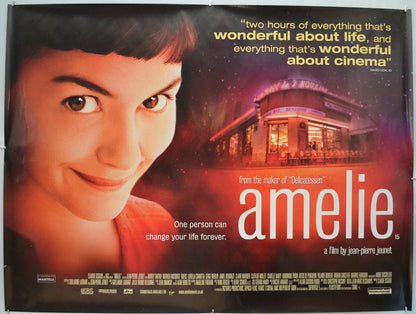 Amelie (a.k.a. Le fabuleux destin d'Amélie Poulain) Original Quad Poster - Film Poster - Movie Poster