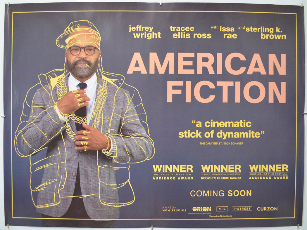 American Fiction Original Quad Poster - Film Poster - Movie Poster 