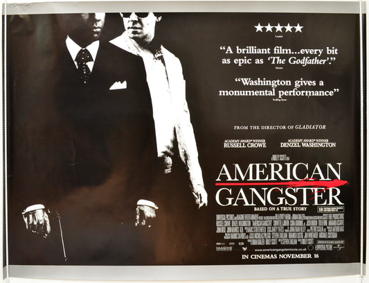 American Gangster Original Quad Poster - Film Poster - Movie Poster  