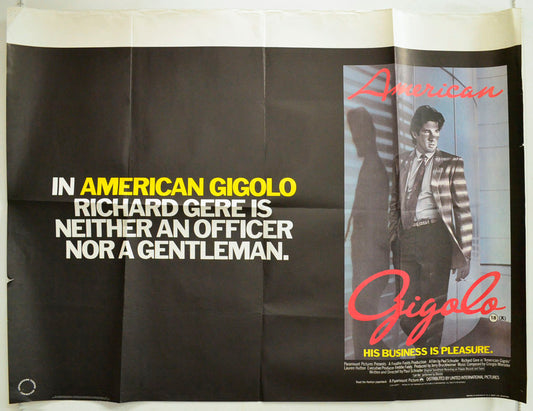 American Gigolo Original British Quad Poster - Film Poster - Movie Poster 