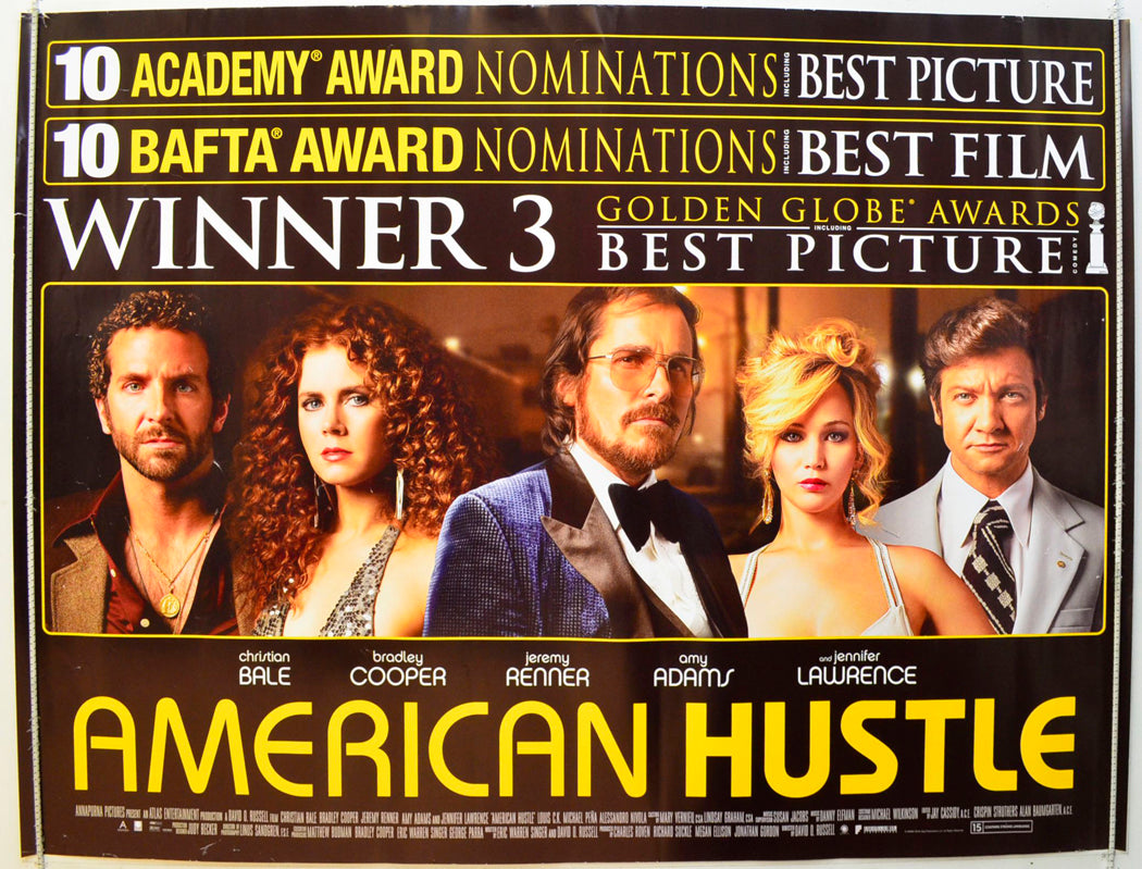 American Hustle Original British Quad Poster - Film Poster - Movie Poster 