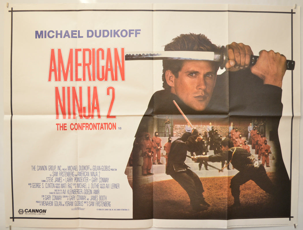 American Ninja 2 : The Confrontation  Original Quad Poster - Film Poster - Movie Poster