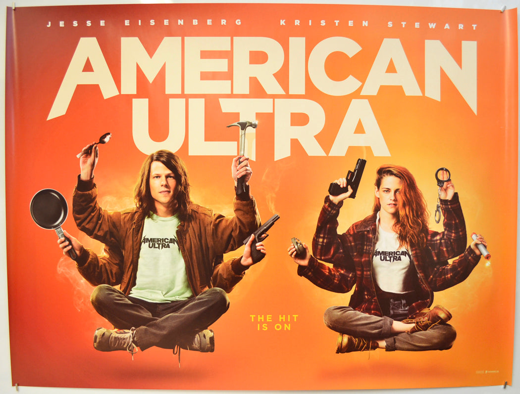 American Ultra  (Teaser / Advance Version)   Original Quad Poster - Film Poster - Movie Poster