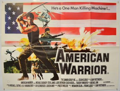 American Warrior  (a.k.a. American Ninja) Original Quad Poster - Film Poster - Movie Poster  