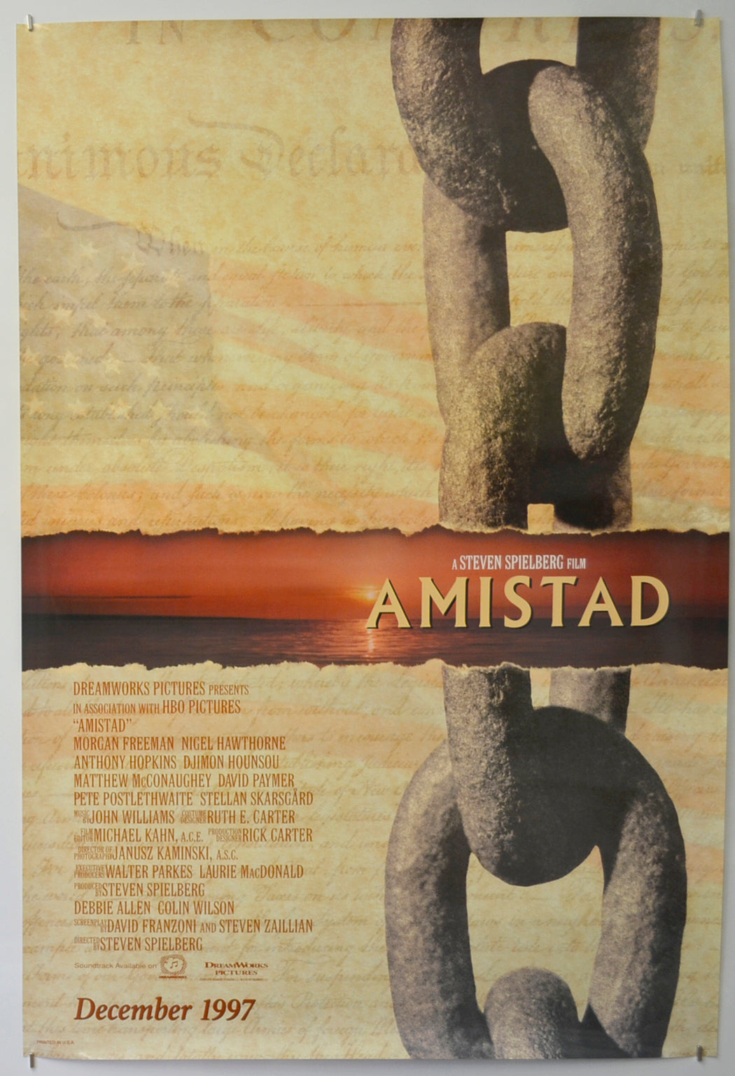 Amistad  (Teaser / Advance Version)   Original One Sheet Poster - Film Poster - Movie Poster