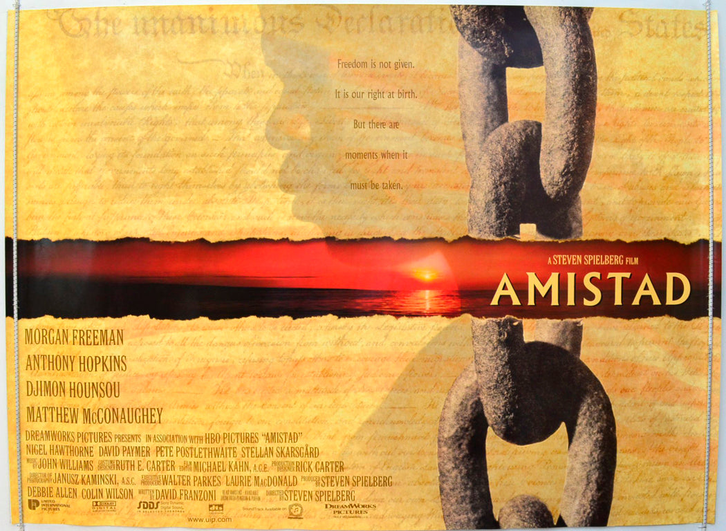 Amistad  Original British Quad Poster - Film Poster - Movie Poster