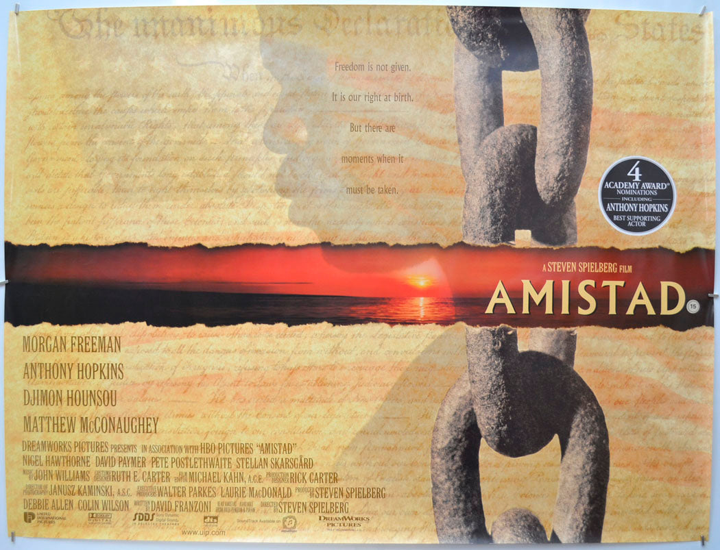 Amistad Original Quad Poster - Film Poster - Movie Poster