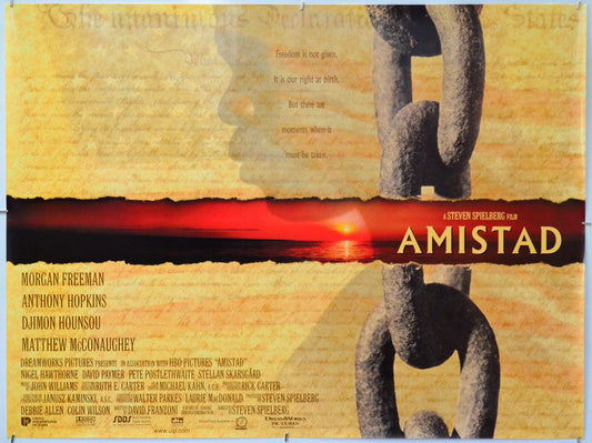 Amistad - Original Quad Poster - Film Poster - Movie Poster