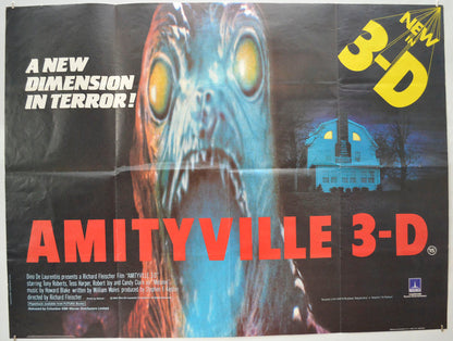 Amityville 3-D  Original Quad Poster - Film Poster - Movie Poster