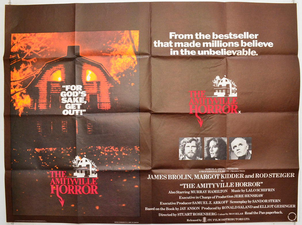 The Amityville Horror Original British Quad Poster - Film Poster - Movie Poster 