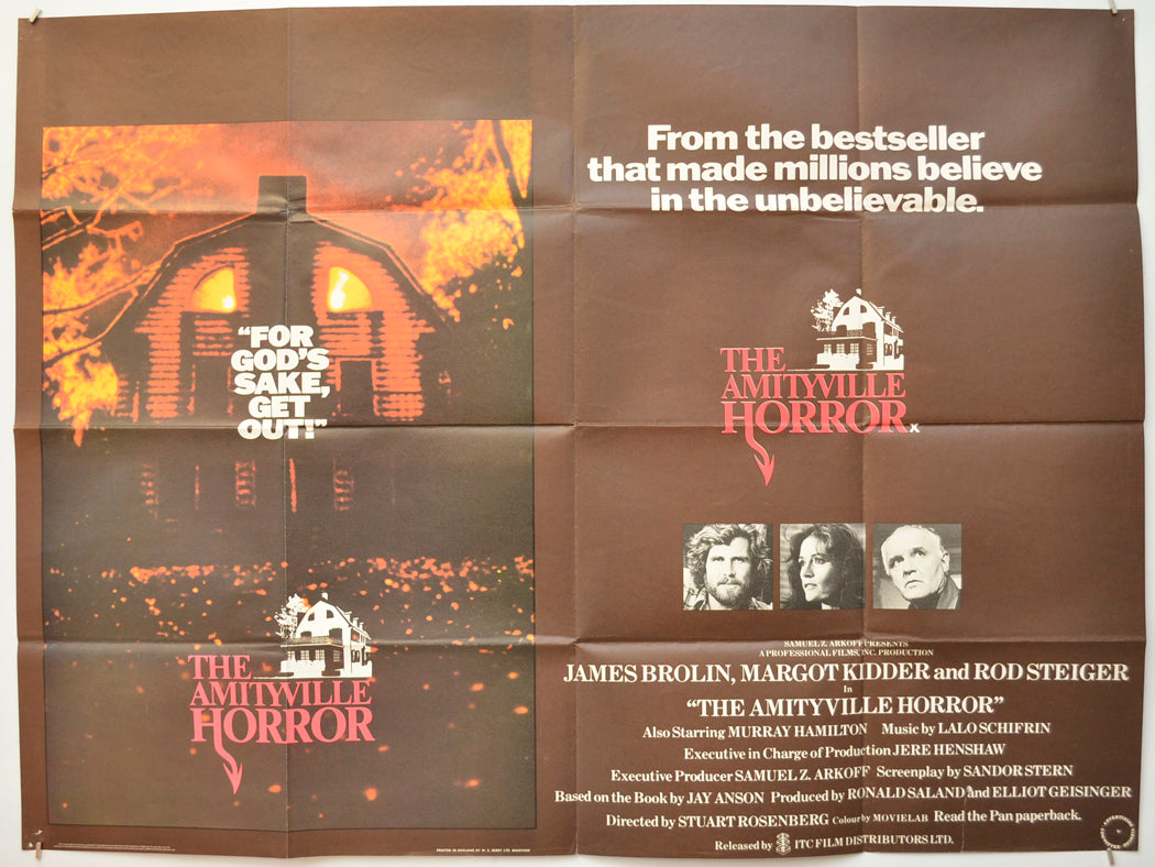 The Amityville Horror Original Quad Poster - Film Poster - Movie Poster  