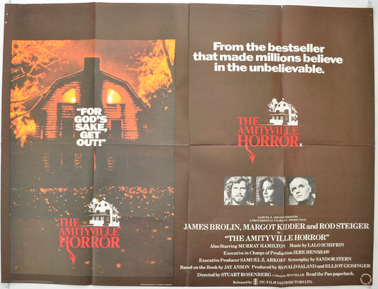 The Amityville Horror   Original Quad Poster - Film Poster - Movie Poster 