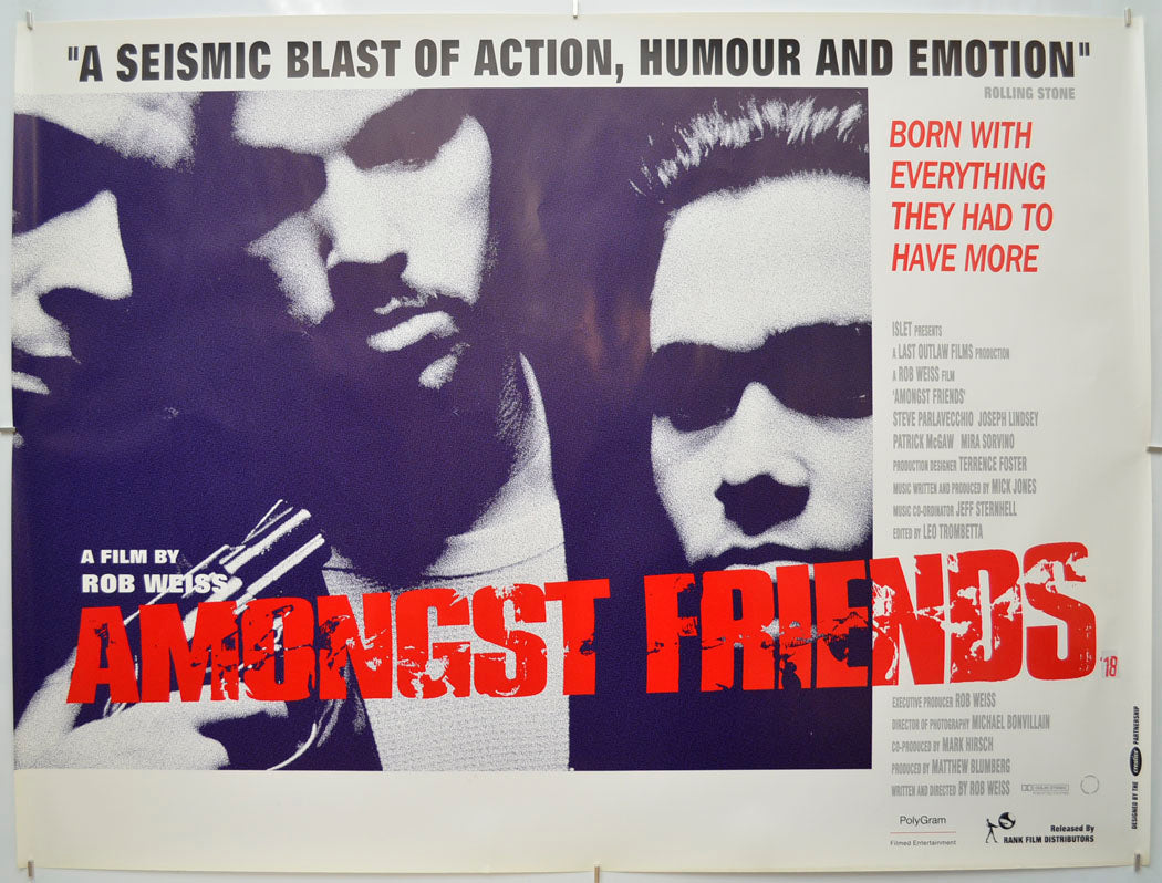 Amongst Friends Original Quad Poster - Film Poster - Movie Poster