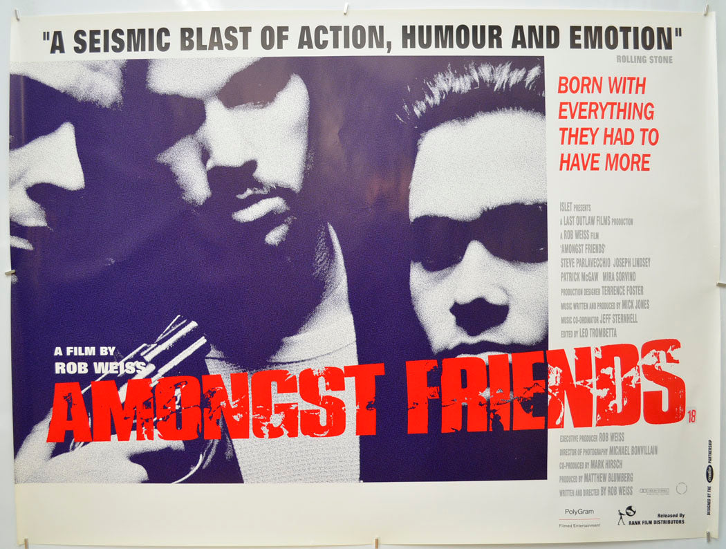 Amongst Friends Original Quad Poster - Film Poster - Movie Poster