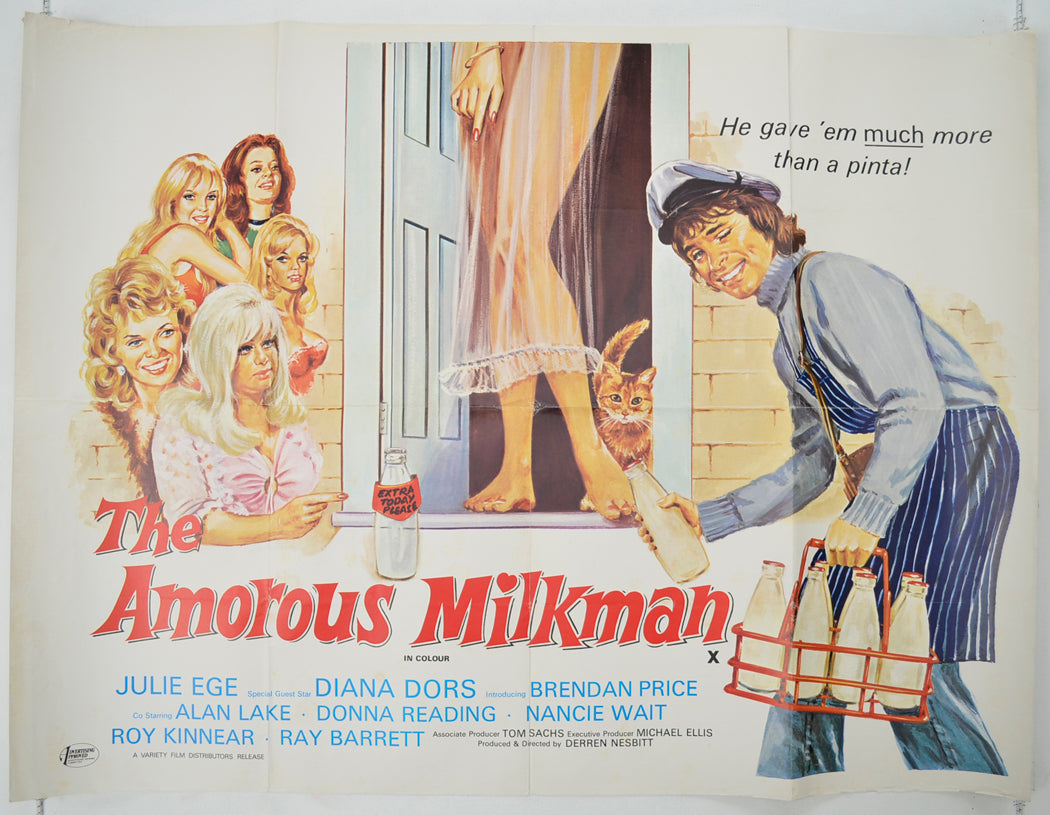 The Amorous Milkman  Original Quad Poster - Film Poster - Movie Poster