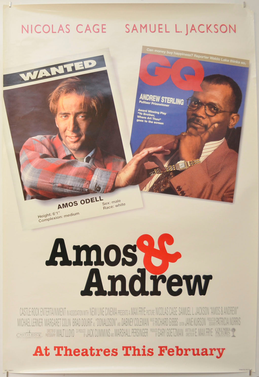 Amos and Andrew Original One Sheet Poster - Film Poster - Movie Poster