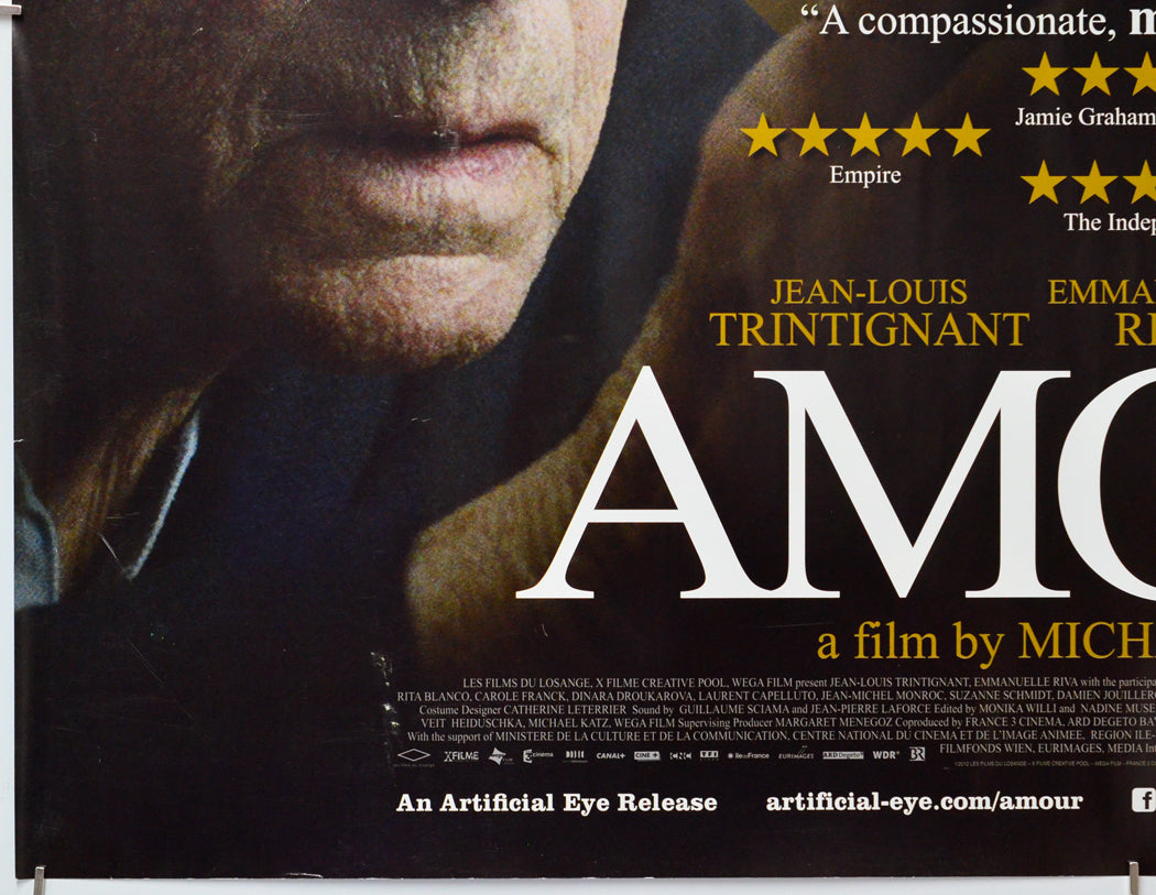 Amour (Bottom Left) Cinema Quad Movie Poster 