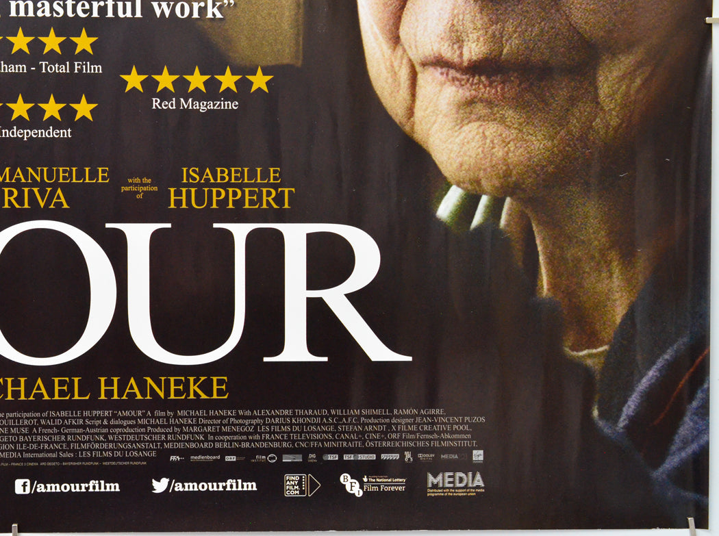 Amour (Bottom Right) Cinema Quad Movie Poster 