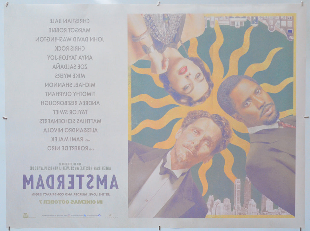 Amsterdam (Back) Cinema Quad Movie Poster 