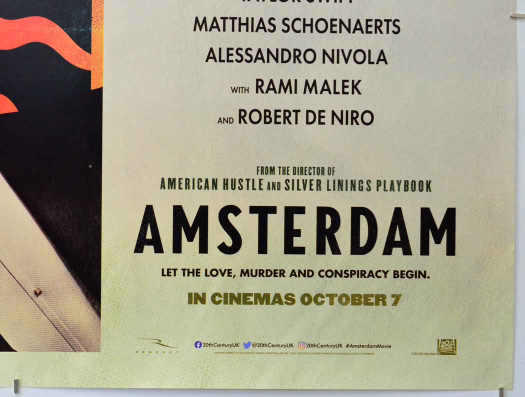 Amsterdam (Bottom Right) Cinema Quad Movie Poster 